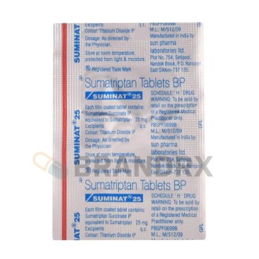 Suminat 25 mg Sun Pharmaceuticals Industries
